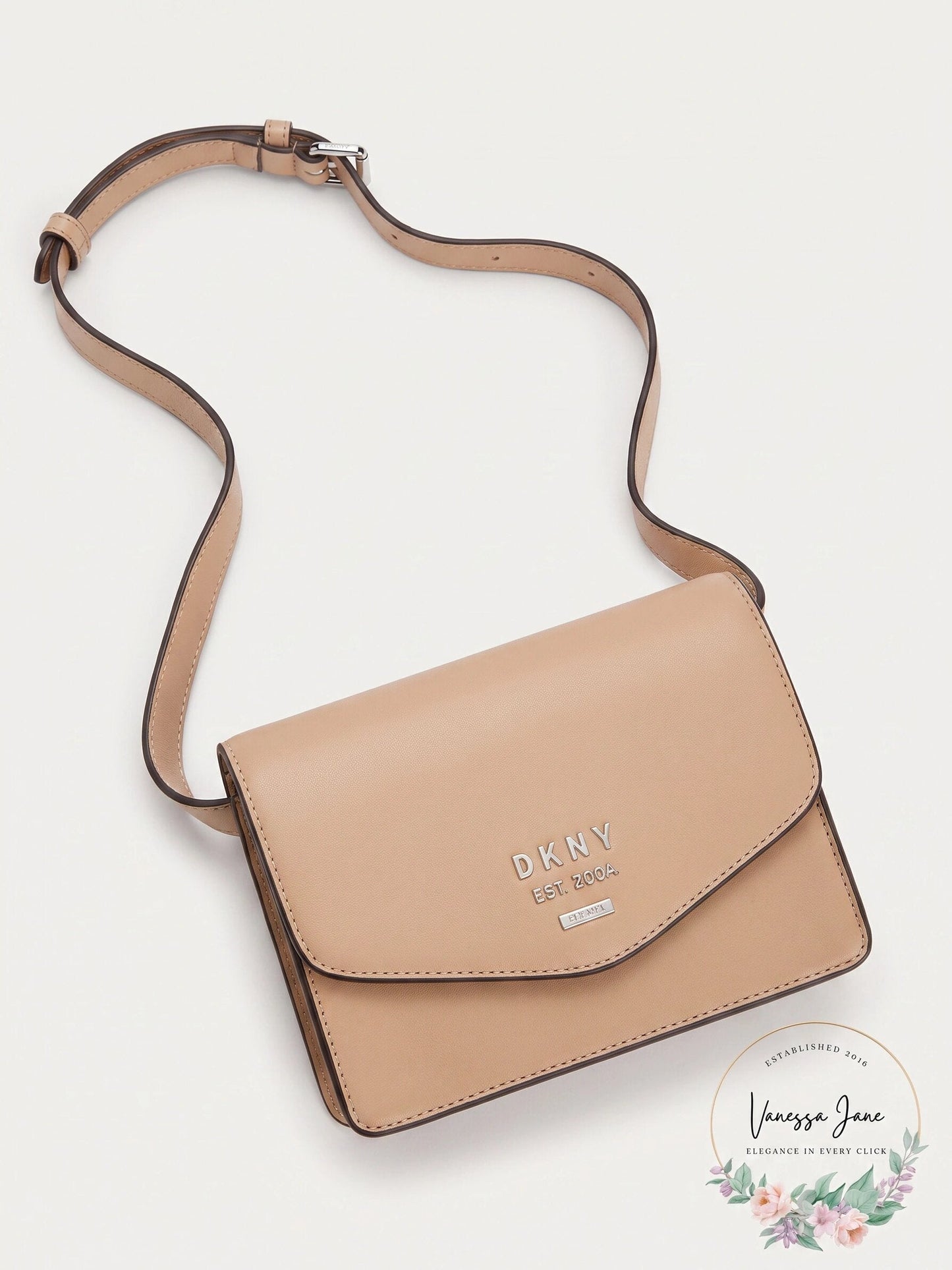 Dkny Whitney Leather Belt Bag - Latte/Silver