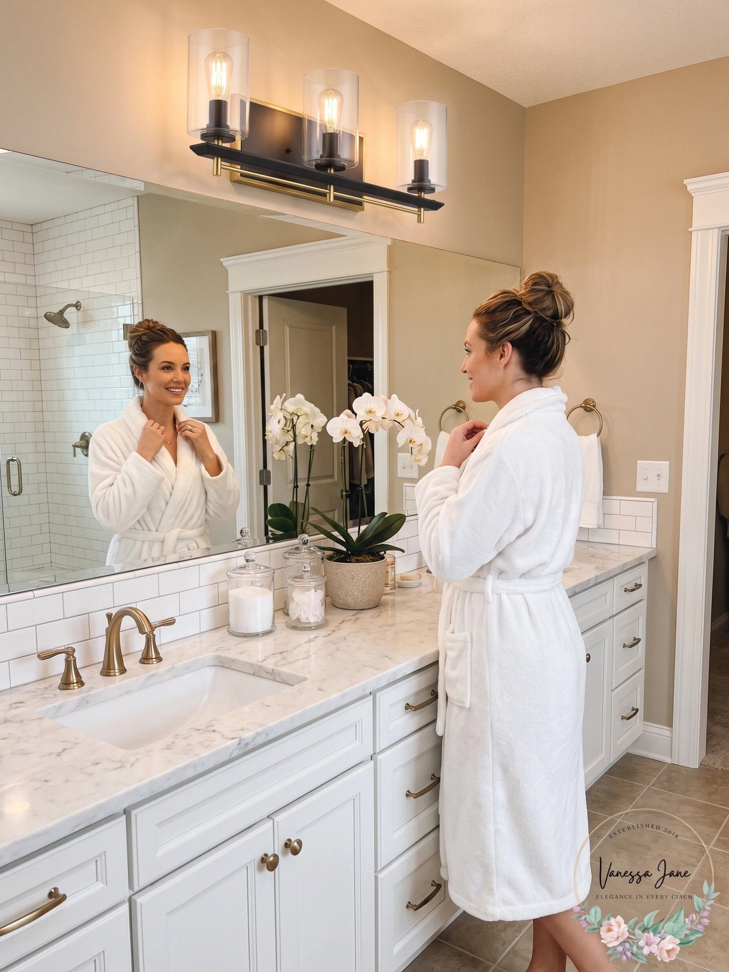 Minka Metropolitan Lighting - N7851-707 - Sable Point - Three Light Bath Vanity