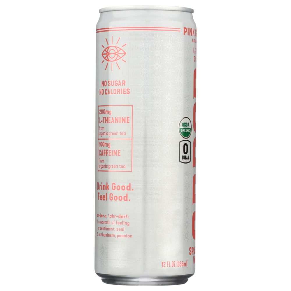 ARDOR ORGANIC INC: Pink Grapefruit Sparkling Water, 12 fo