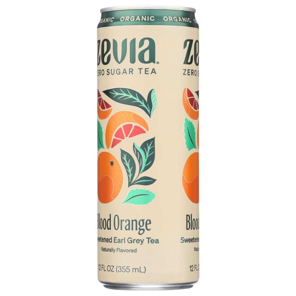 Zevia Organic Earl Grey Tea - Blood Orange, 12fl oz| Fresh Organic Tea
