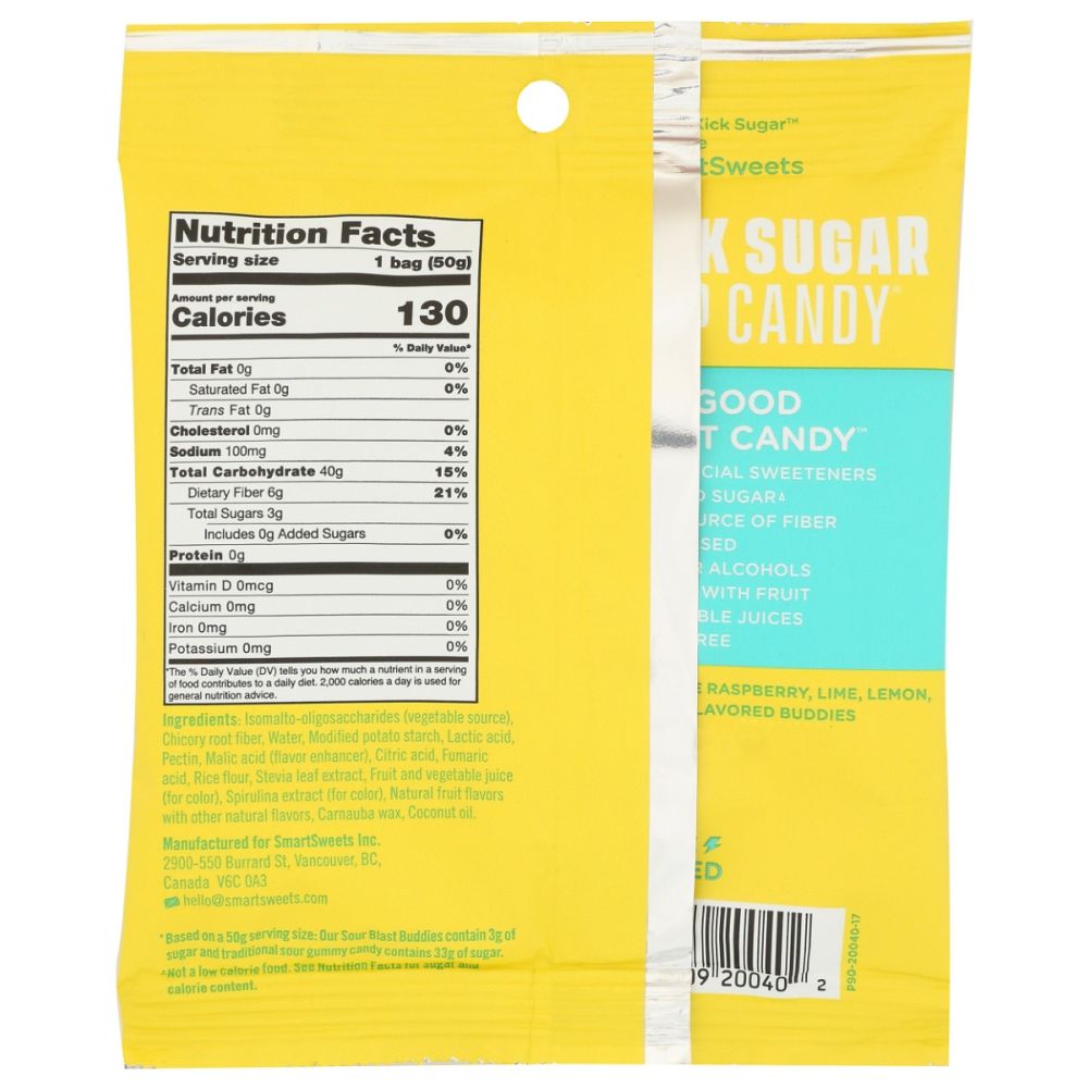 SMARTSWEETS: Sour Blast Buddies Gummy Candy, 1.8 oz