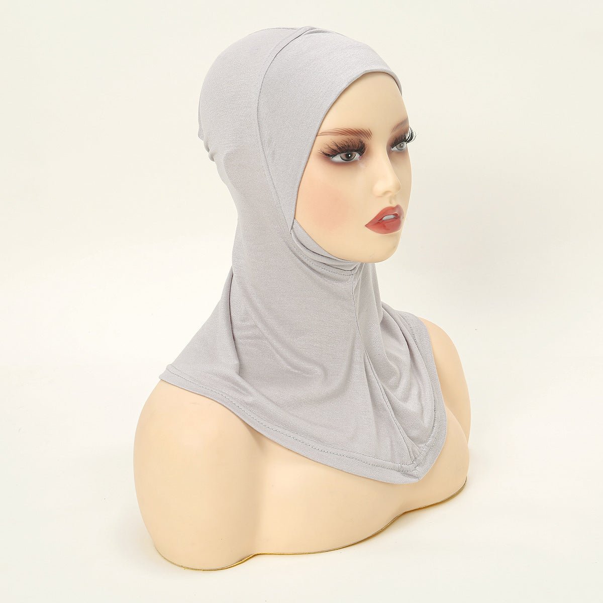 Luxury Single Layer Premium Mercerized Cotton Undercap Hijab Cap with Chin Coverage (MH117)