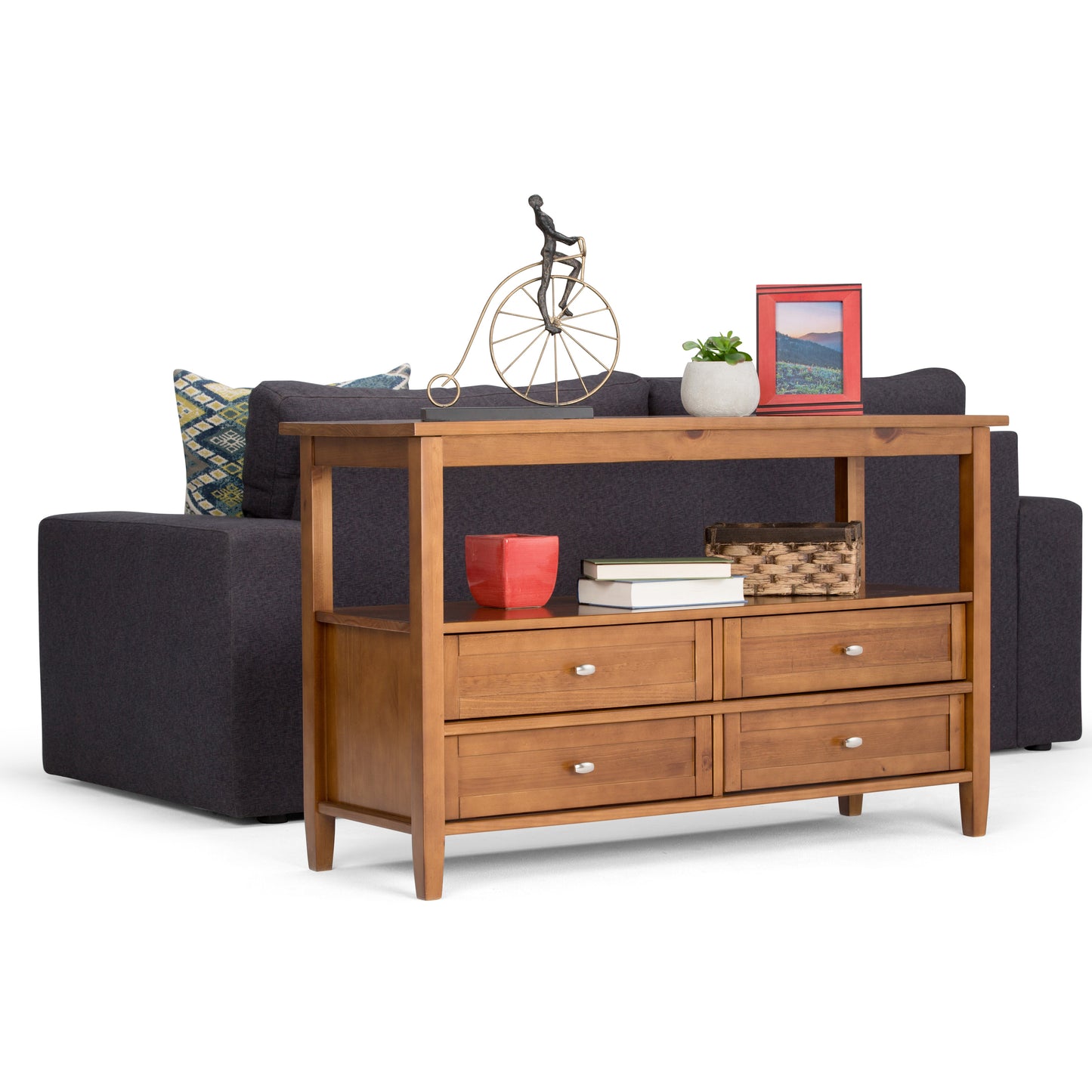 Warm Shaker 48 Inch Wide Solid Wood Console Sofa Table