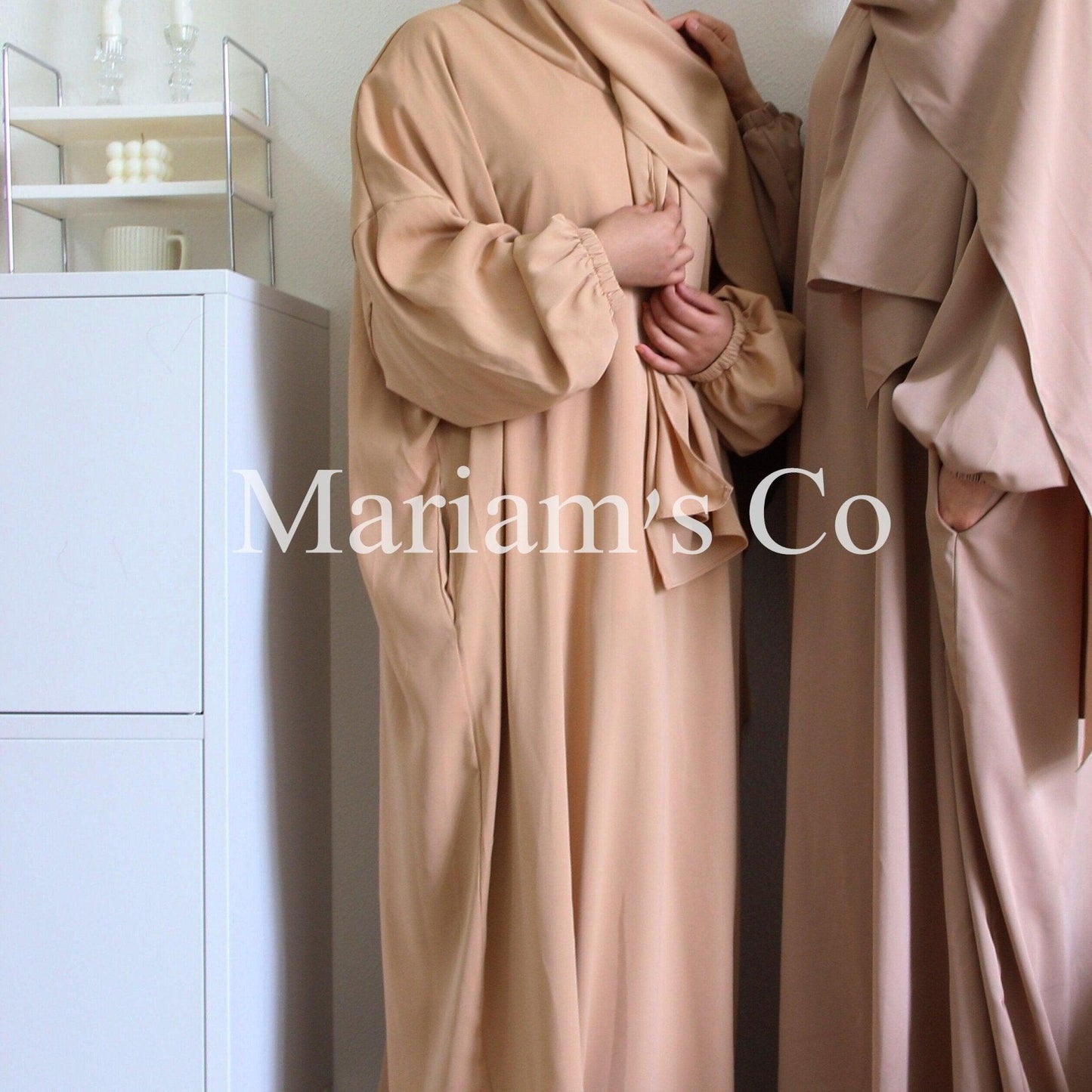 Hijab Attached Hooded Abaya With Pockets (MA0011)