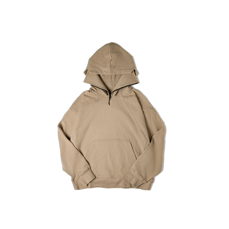 Maden Workwear American Heavyweight Balaclava Hoodie with Zipper High Street Tactical Men's Autumn Coat