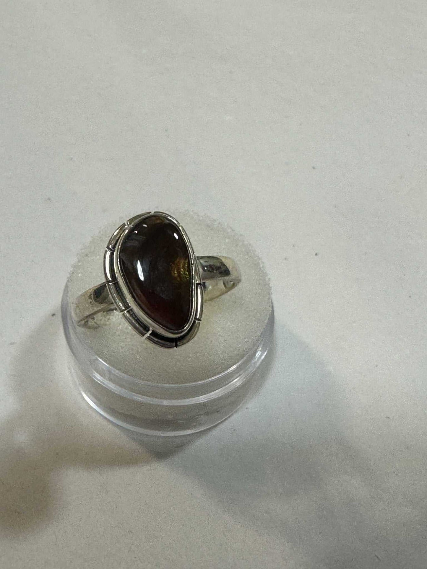 Mexican Fire Opal Ring "Eye for Love"