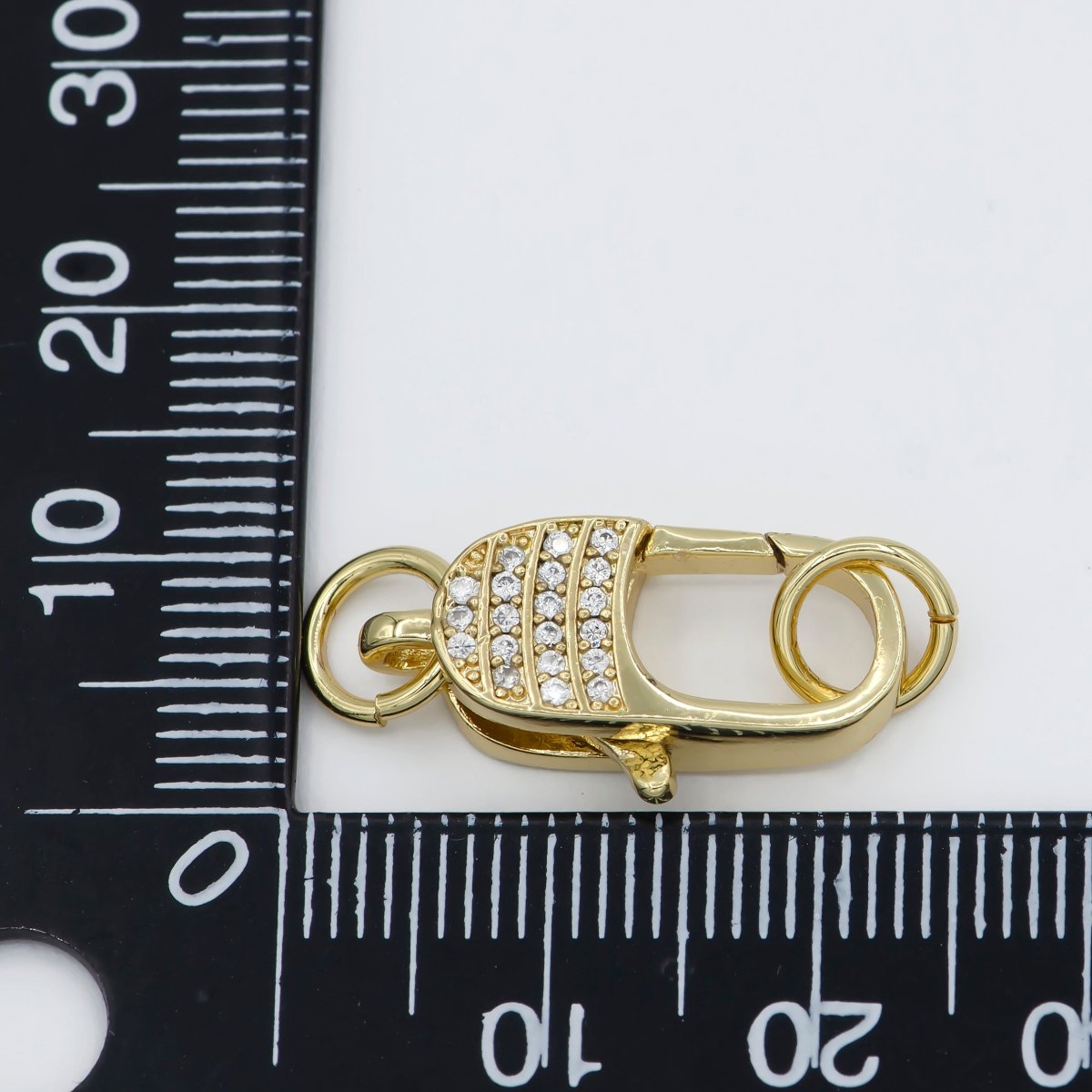 Micro Pave Gold Filled CZ Lobster Clasp End Clasp For DIY Jewelry Making Necklace Bracelet Anklet L-301~L-304