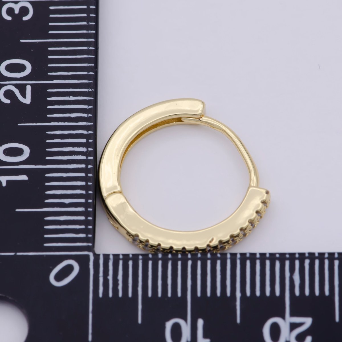 Micro Pave Huggie Earrings Gold / Silver Huggie Hoops • Minimalist Gold Earrings • Perfect Gift for Her T-016