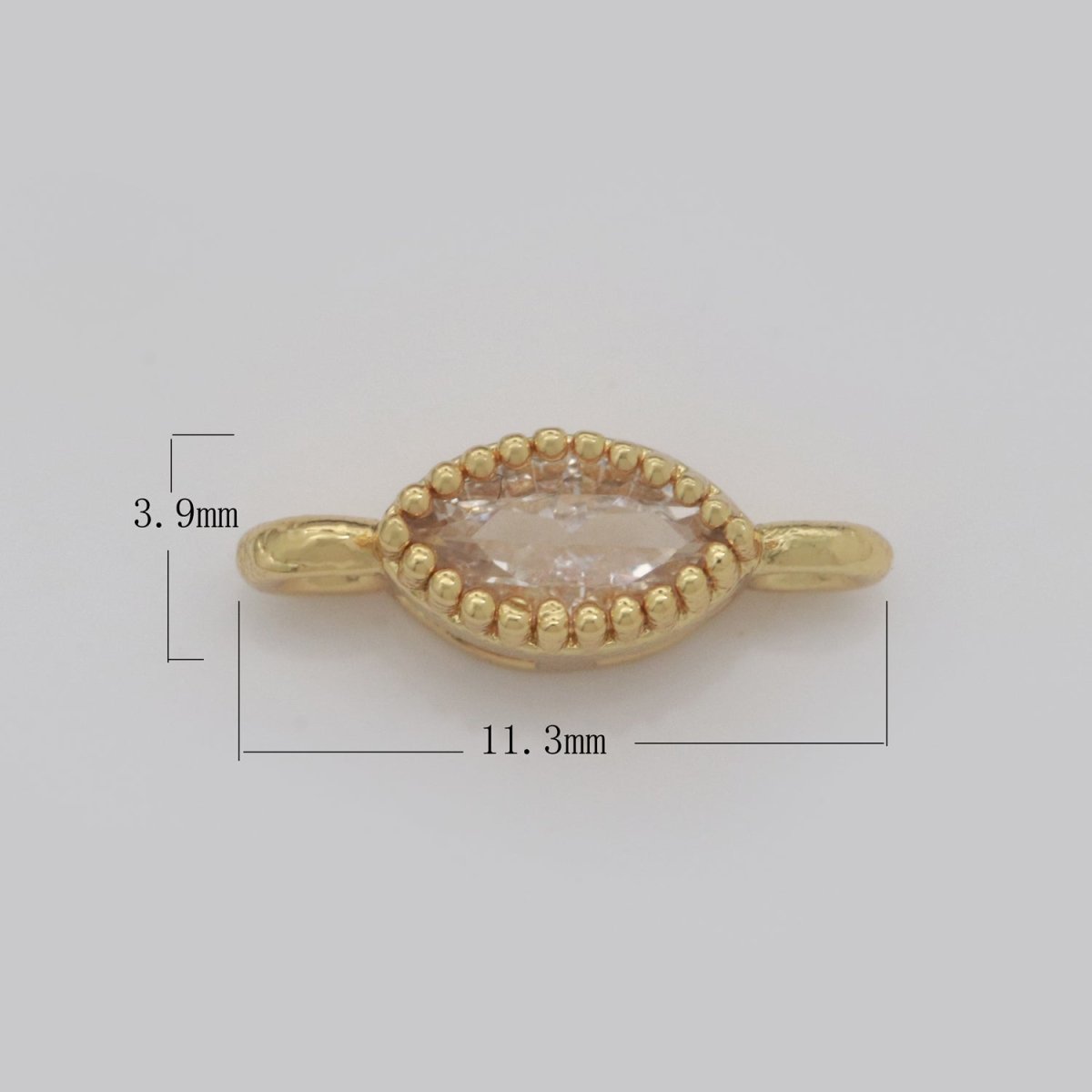 Mini Eye Charm Connector Cubic Cz Colorful Link Connector for Necklace Bracelet Earring Supply F-924-F-931