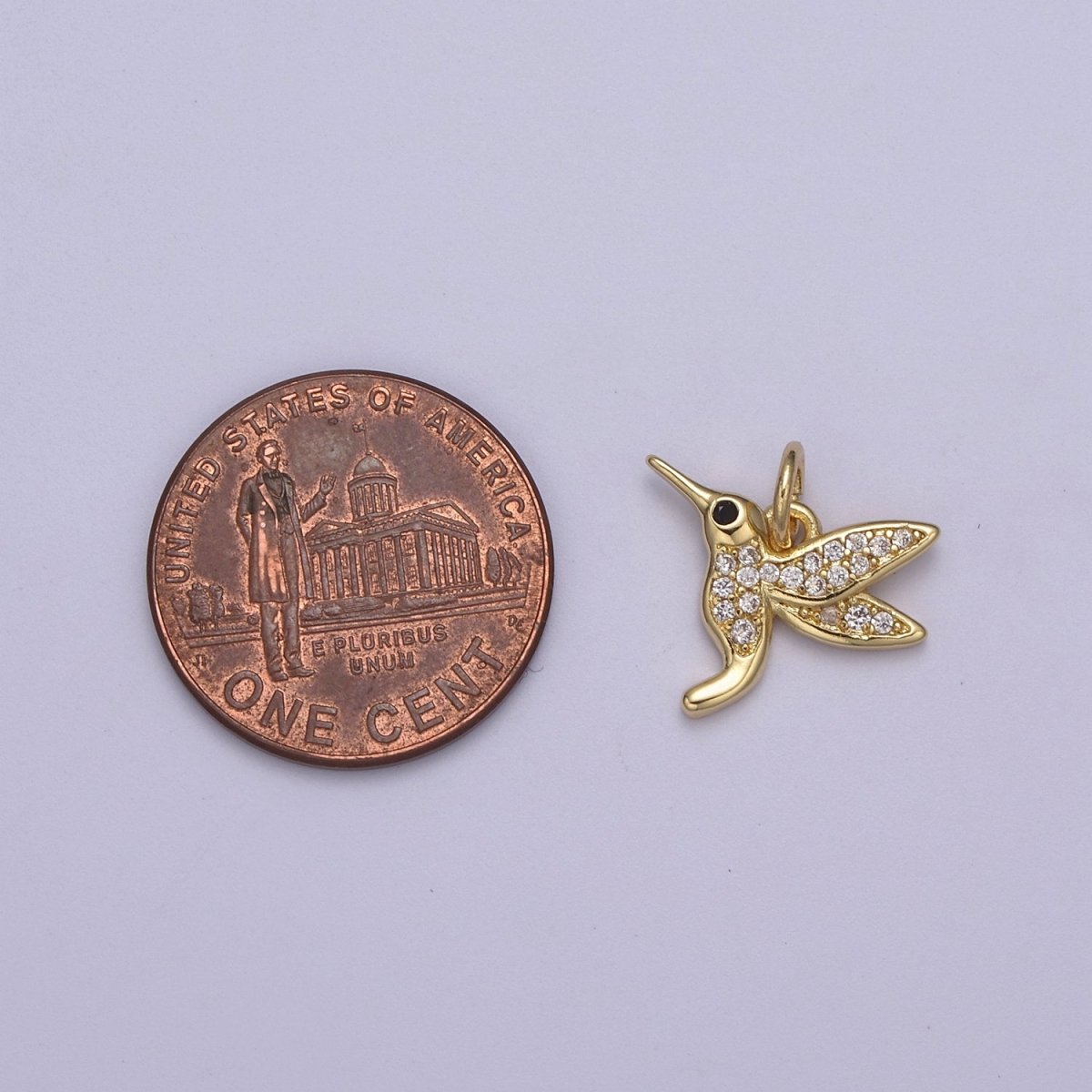 Mini gold Hummingbird pendant 14k gold Filled Bird colibri Charm Friend Minimalist Layering Necklaces, Hummingbird Jewelry N-387