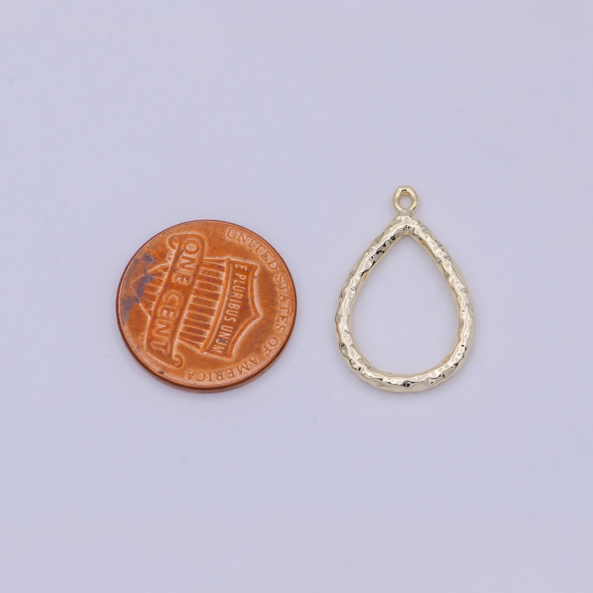 Mini Gold Tear Drop Charm For Necklace Earring Bracelet Component N-923