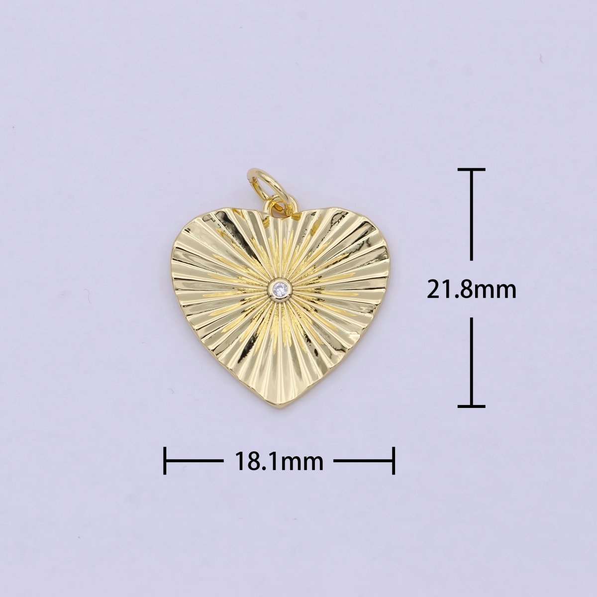 Mini Radiant Heart Charm Gold Filled Heart Pendant for Necklace Bracelet Earring Supply E-744