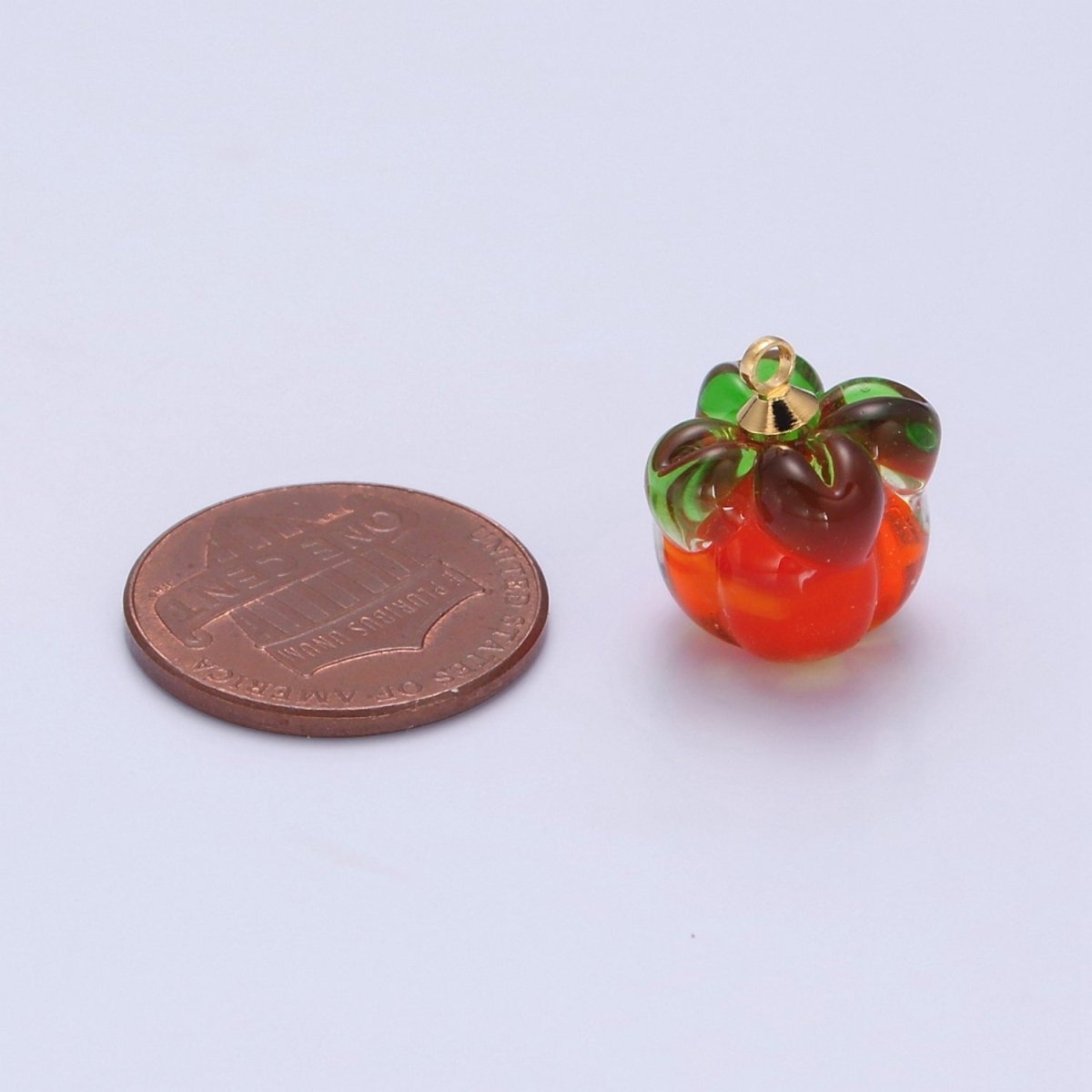 Mini Red Tomato Fruit Vegetable Foodie Inspired Glass Charm | W-199