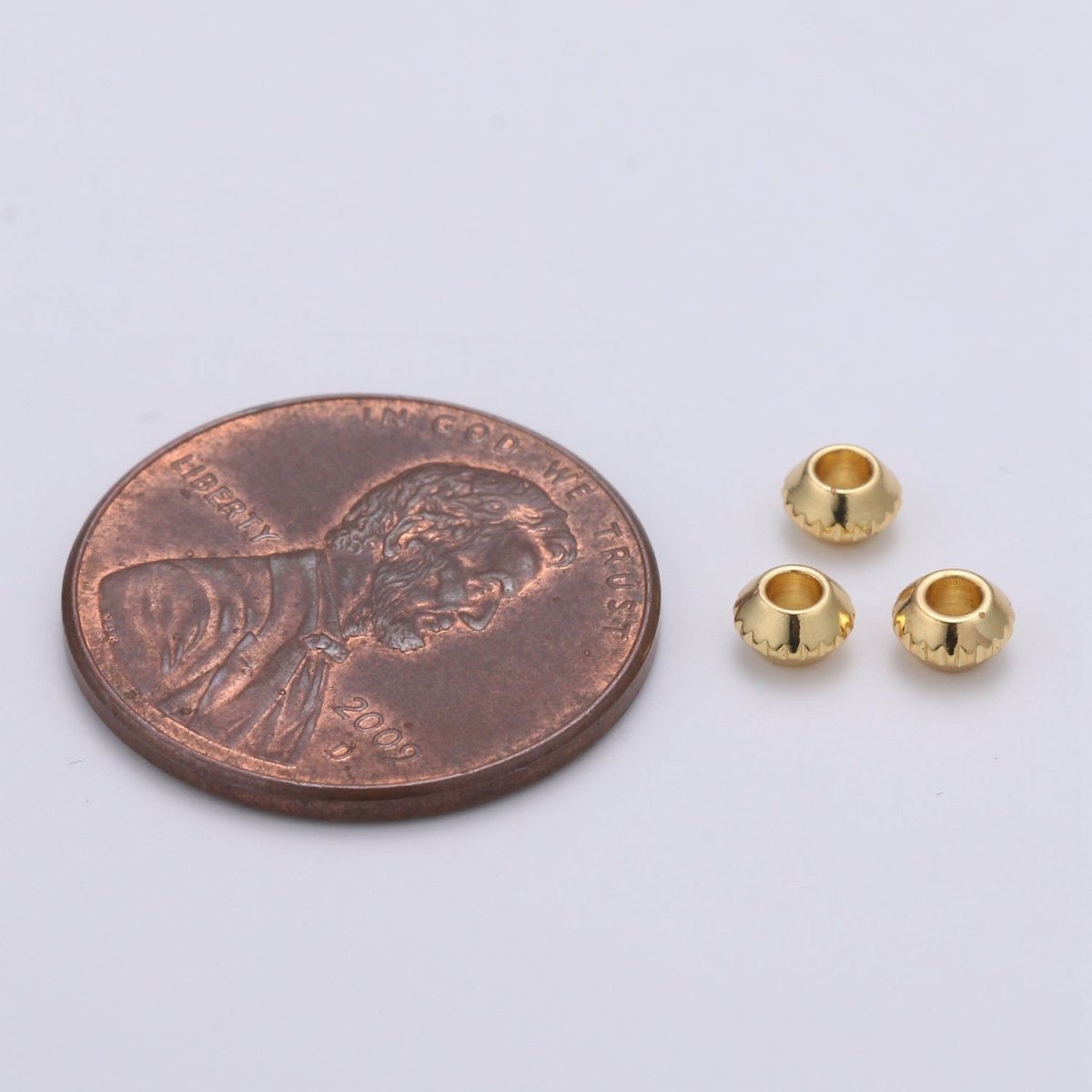 Mini Simple Golden Beads, Small Mini Plain Gold Filled Jewelry/Accessories Making Beads B398