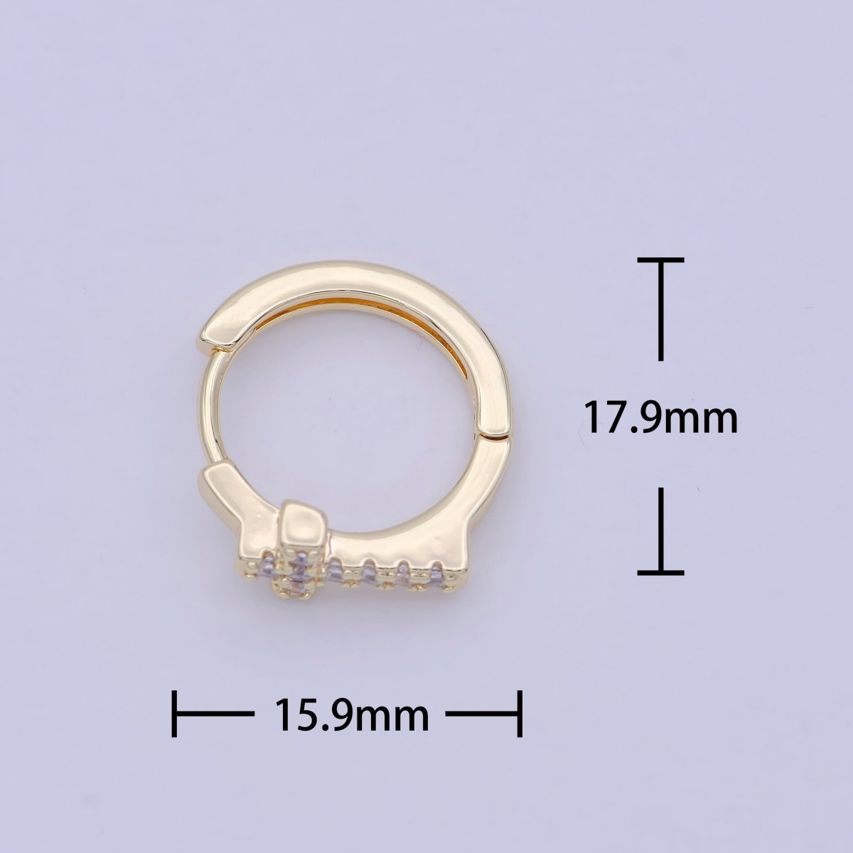 Minimalist Cross Gold Hoop Earring Religious Jewelry Wholesale Earring T-339
