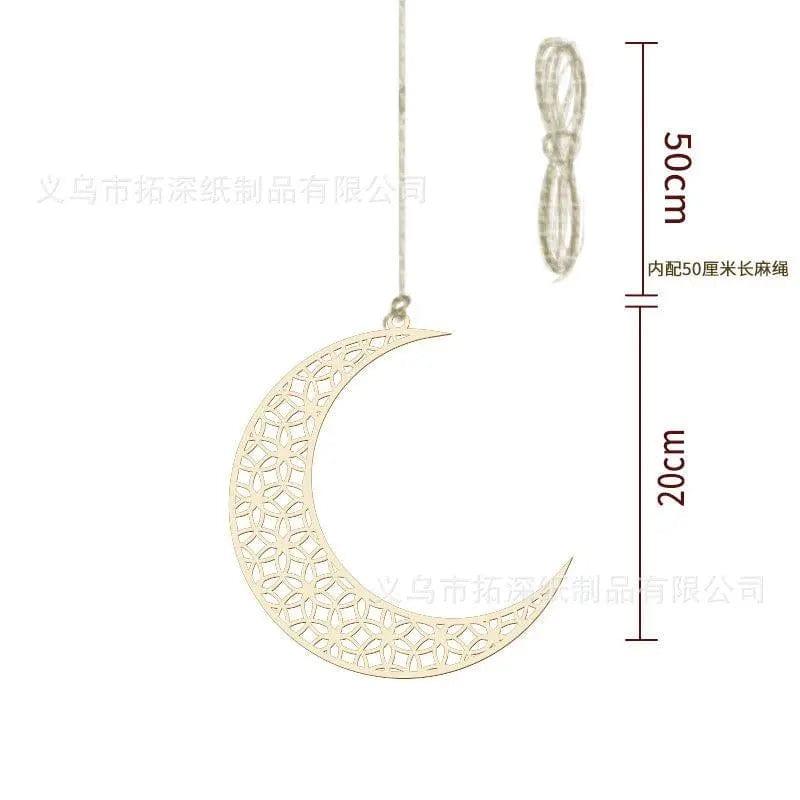 MR020 Wooden Ramadan & Eid Mubarak Decoration