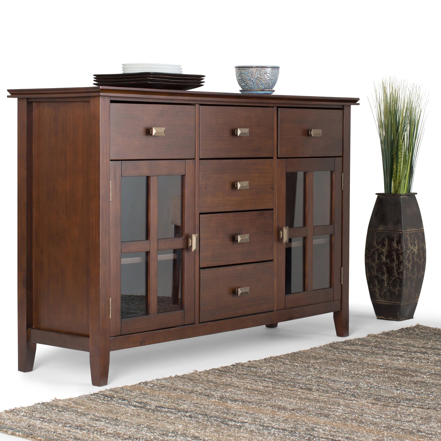 Artisan Solid Wood Sideboard Buffet in Russet
