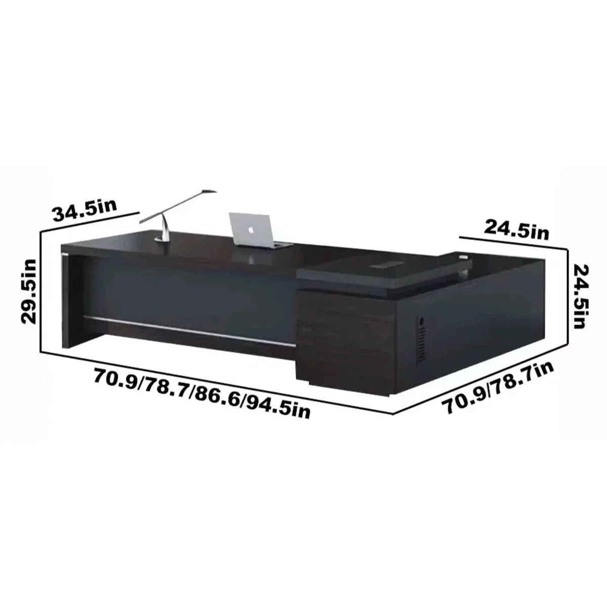 Danton · Modern L-Shaped Executive Desk