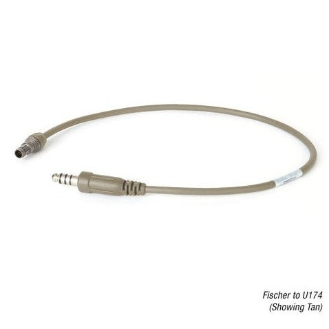Ops-Core AMP U174 Downlead Cable - Monaural, Stereo & Mono-Binaural