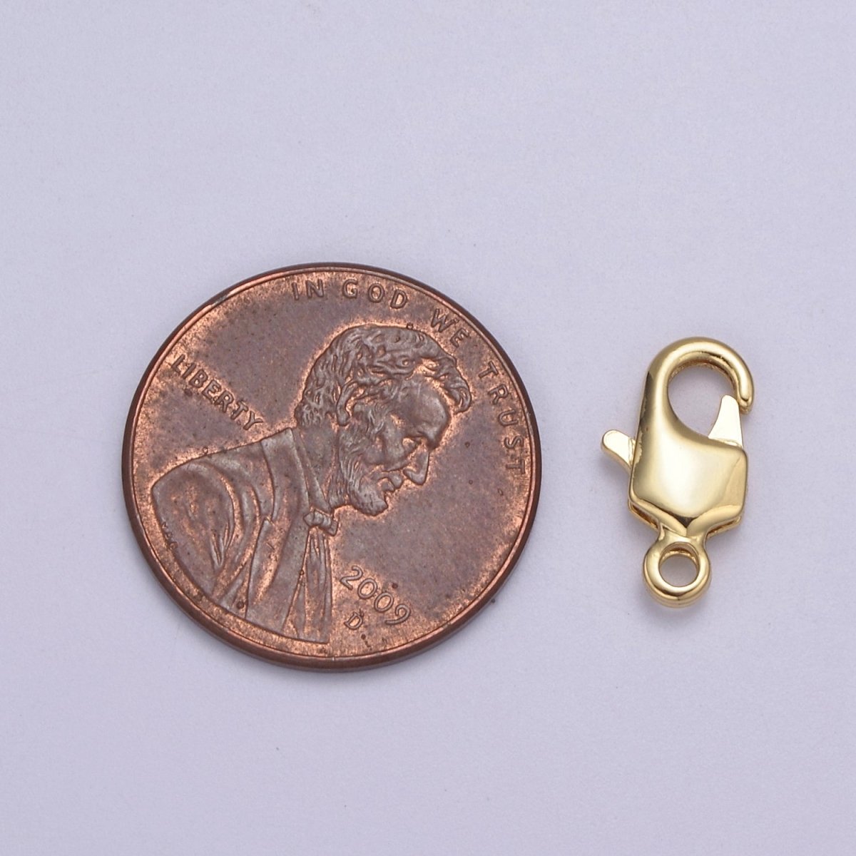 24K Gold Filled 12.5mm x 7mm Rectangular Lobster Clasps Closure Findings L-636