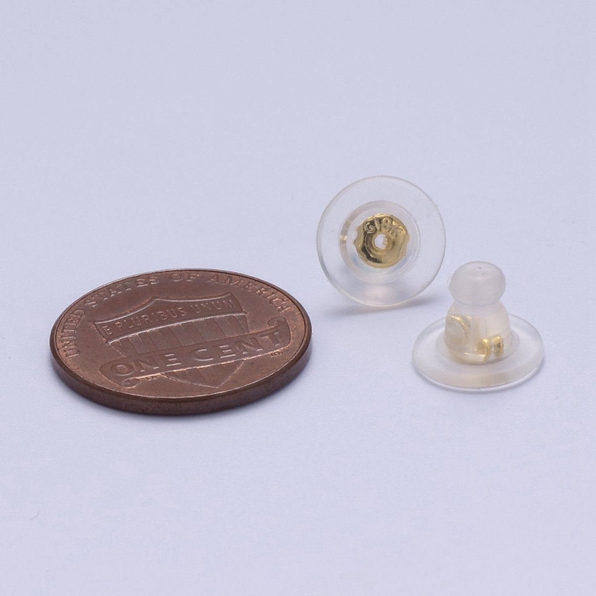 OS Bullet Clutch Earring Backs for Studs with Pad Rubber Earring Stoppers Pierced Safety Backs K-231