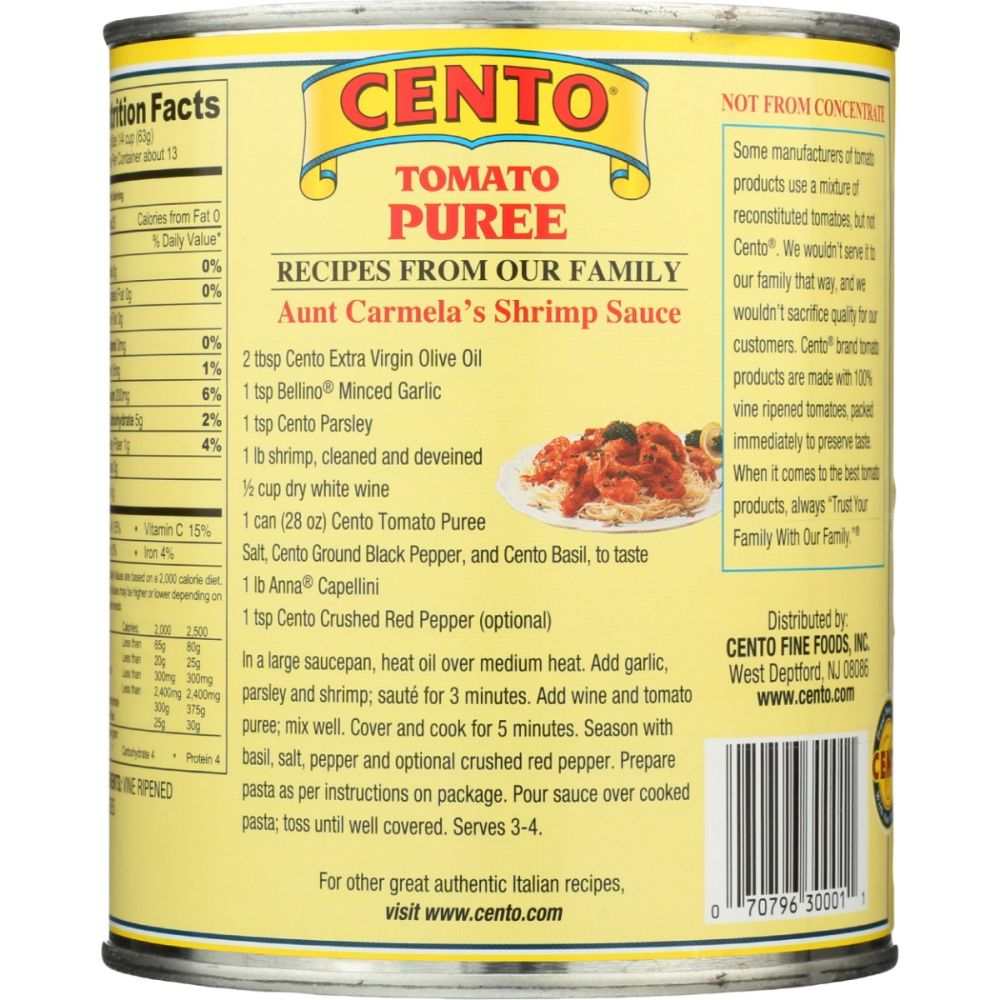 CENTO: Tomato Puree, 28 oz
