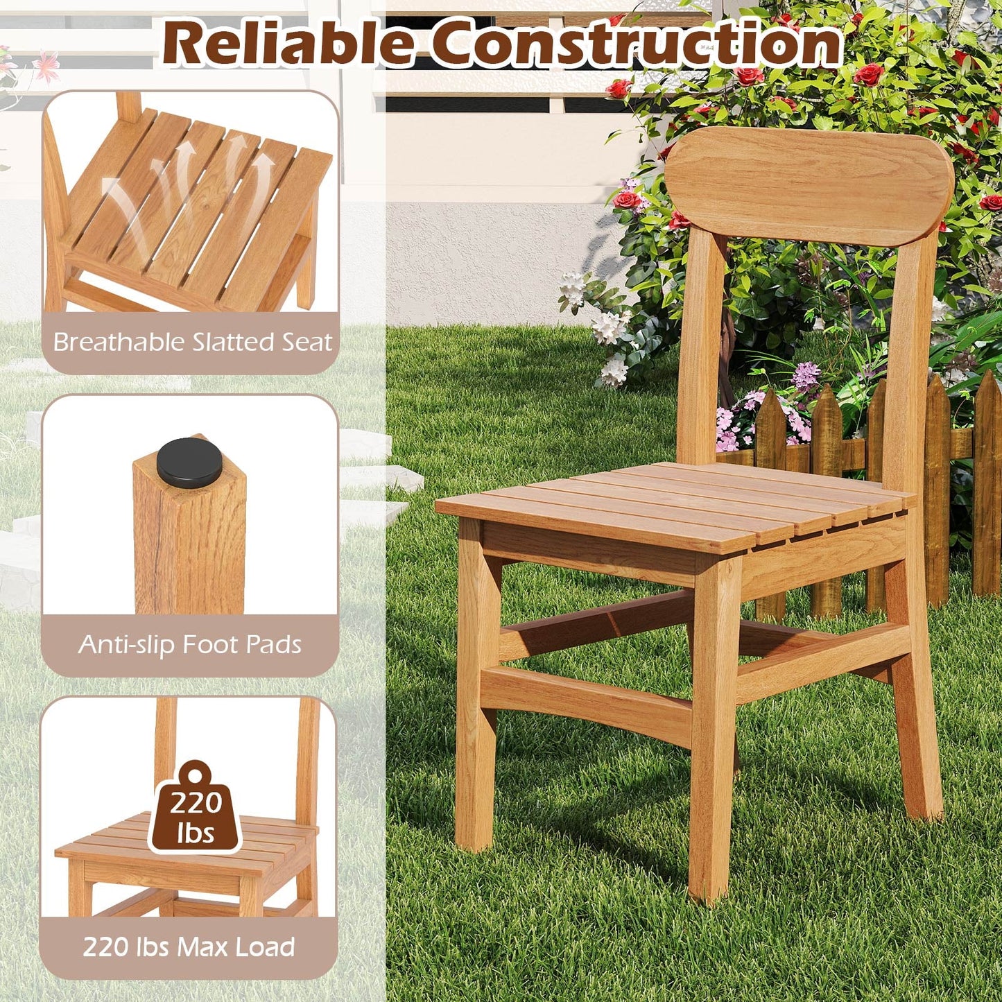 Patio Teak Wood Chair