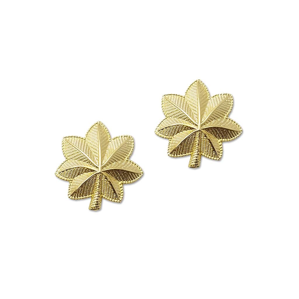 Police Major Sta-Brite Gold Rank Pin 1" Pair