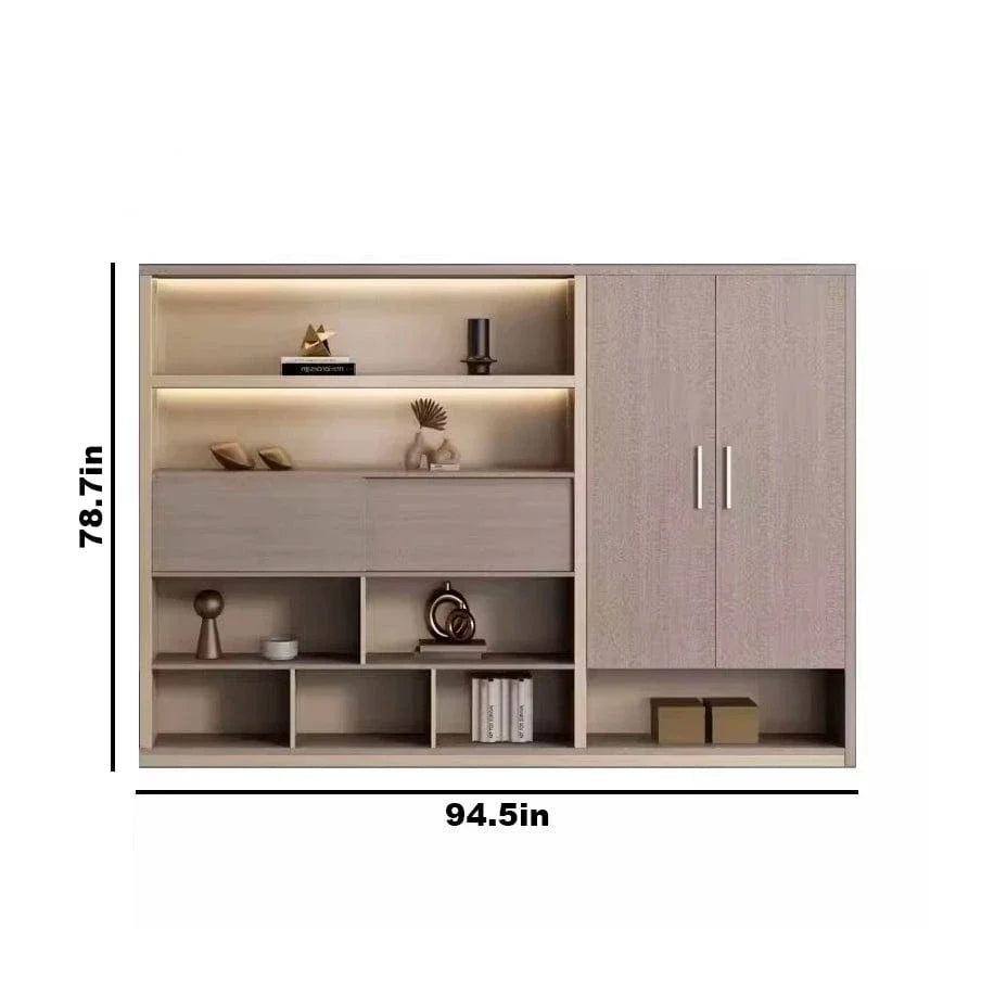 Hartwell · Modern Office Shelves w/ Lighting & Storage