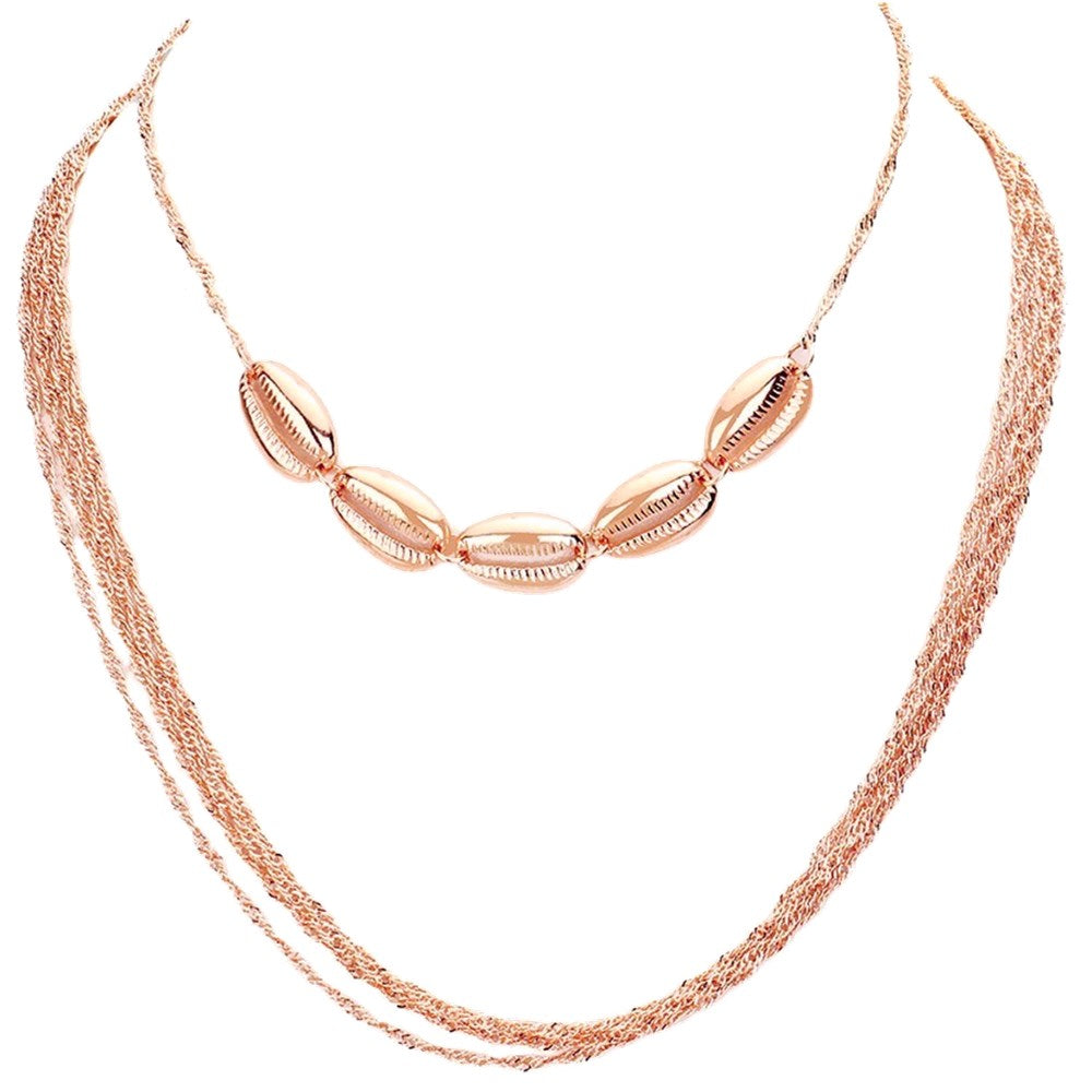 Puka Shell Multi Layer / Multi Chain Necklace
