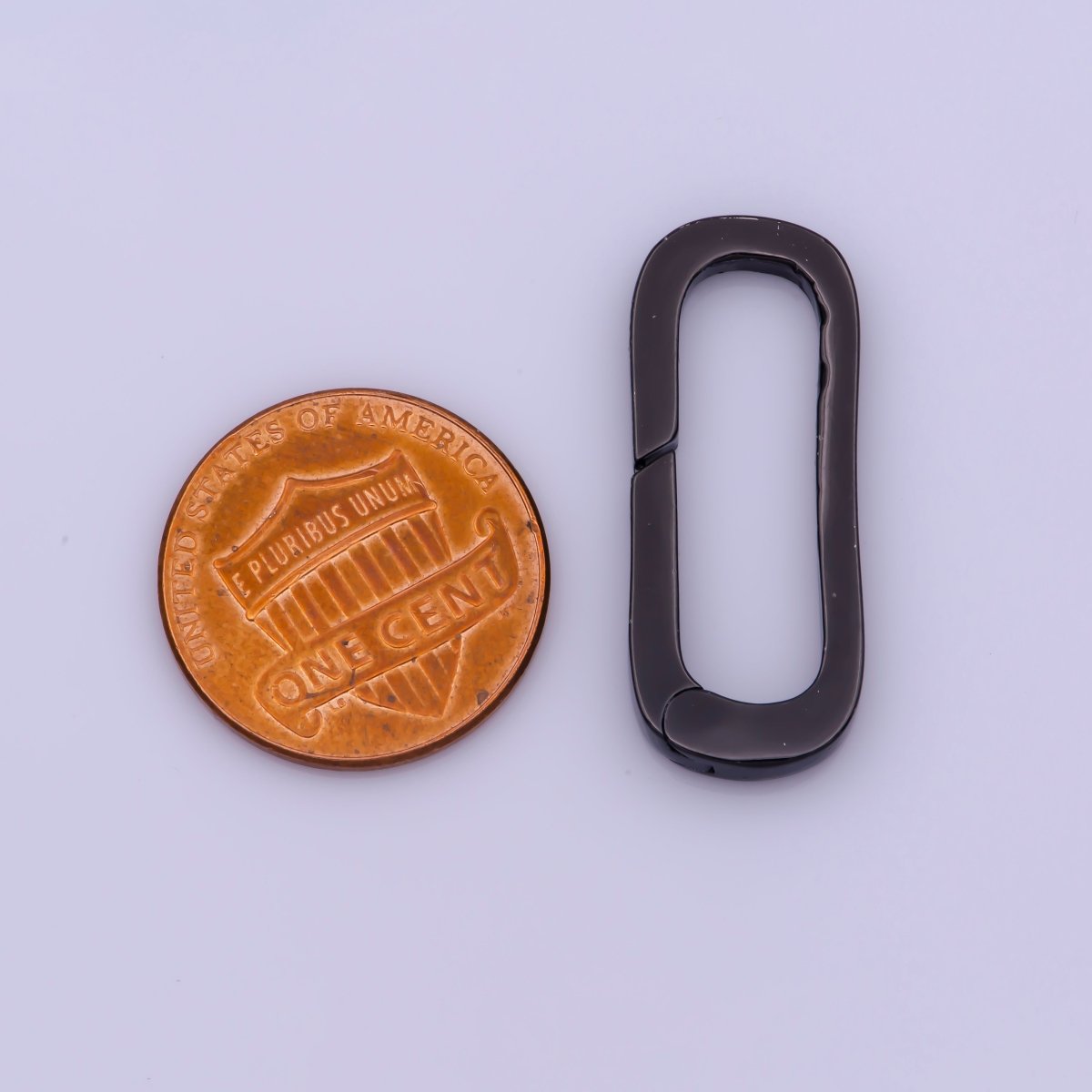 Push in Gate Lock Oval Jewelry Clasp Charm Holder Black Push Gate Clasp, Spring Gate Clasp WHOLESALE Supply L-550