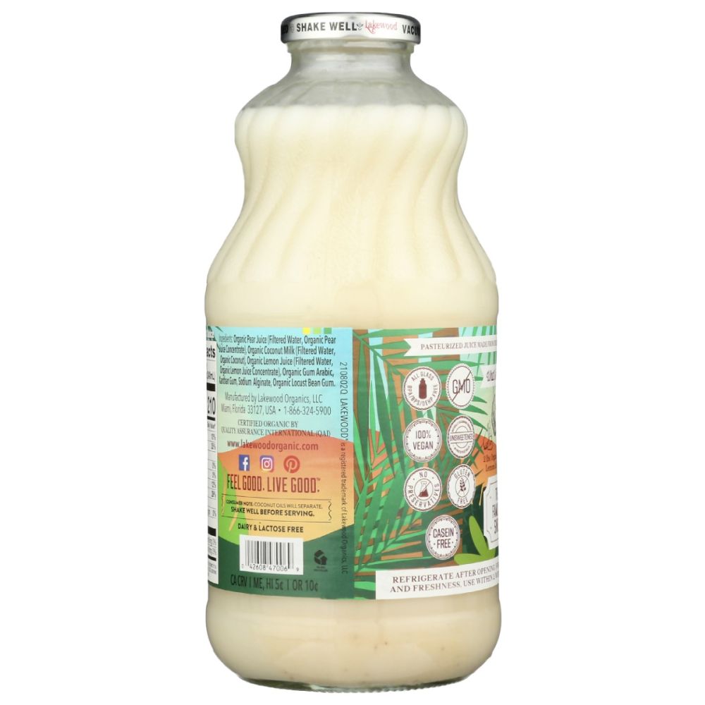 LAKEWOOD: Organic Coconut Juice Blend, 32 fo