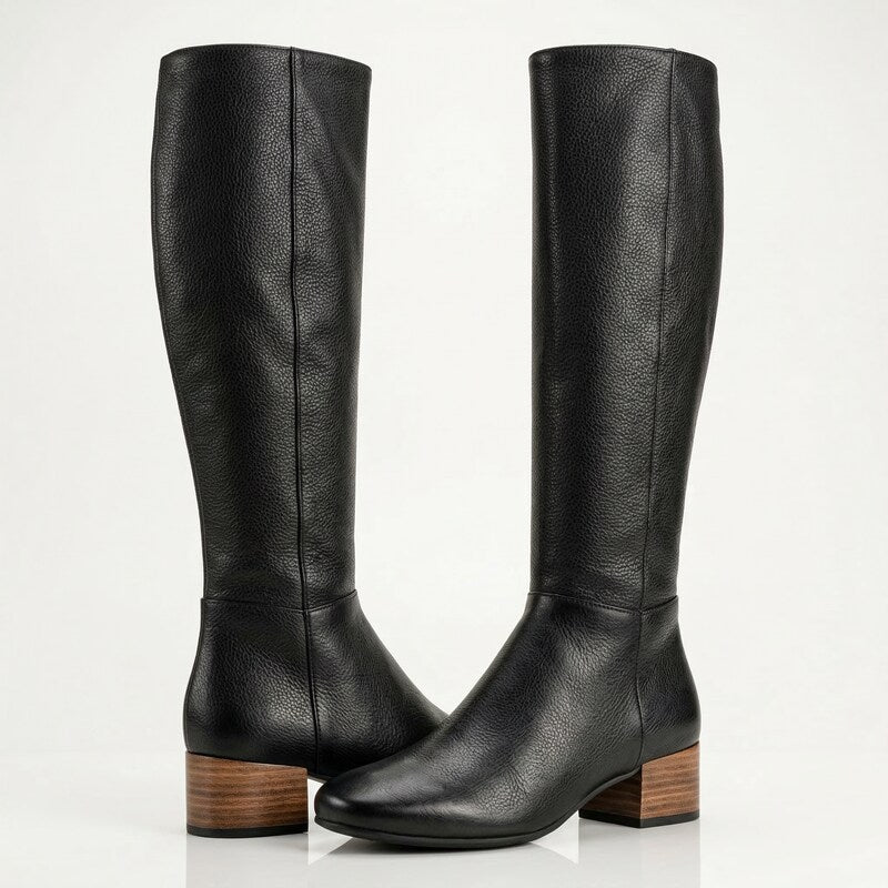 Gentle Souls by Kenneth Cole Ella Square-Toe Block-Heel Boot,Size 5