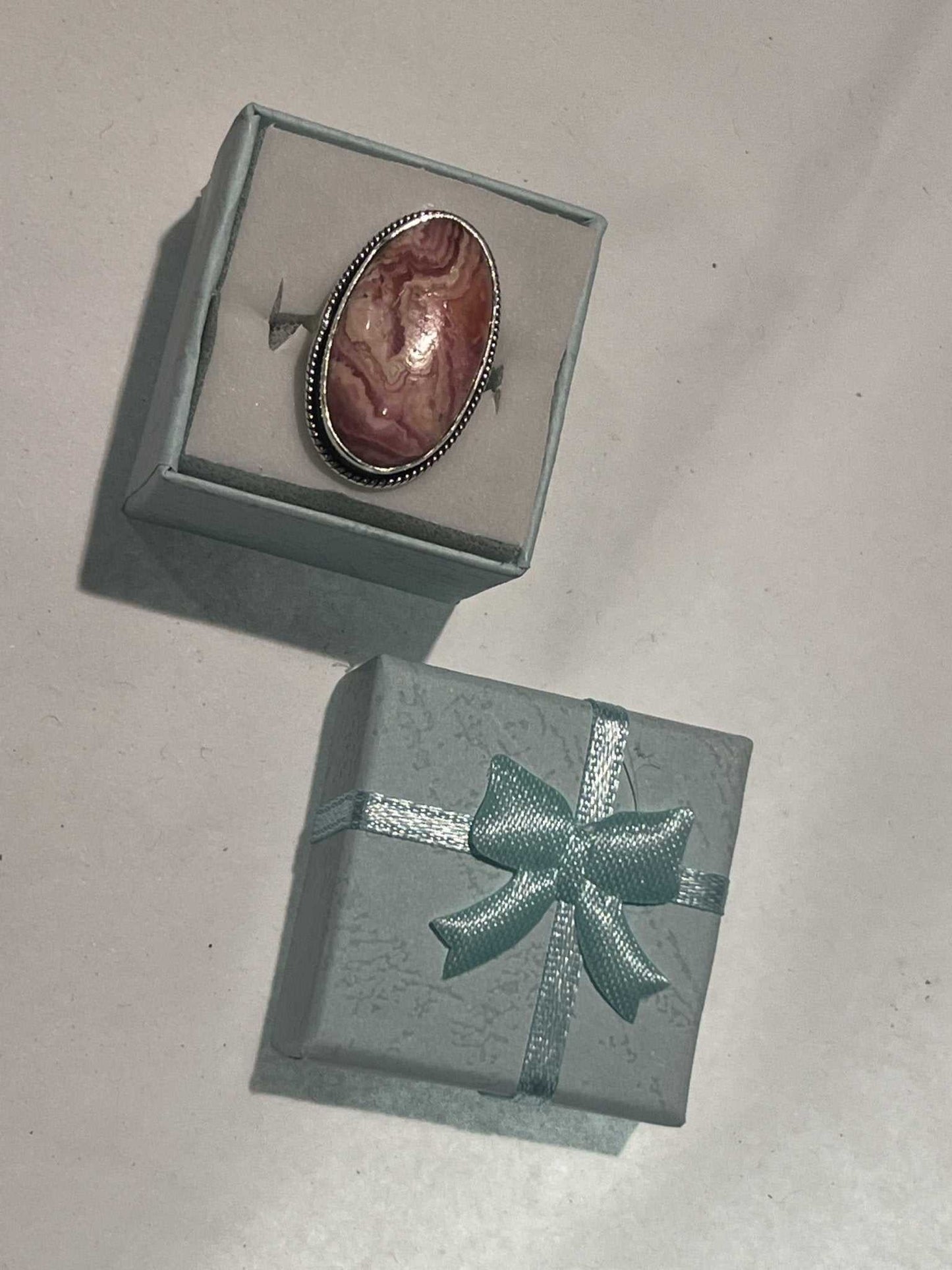 Rhodochrosite Ring Size 6 “Mirrored”