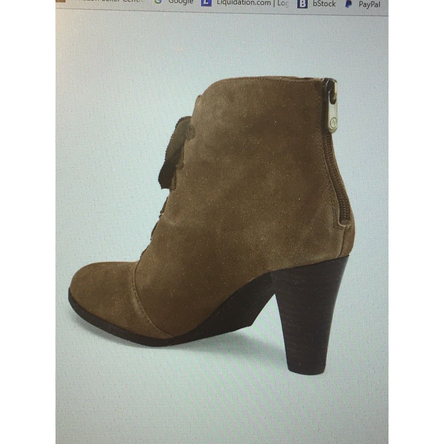 Adrienne Vittadini: Women’s Brown Suede Bootie, Size 11
