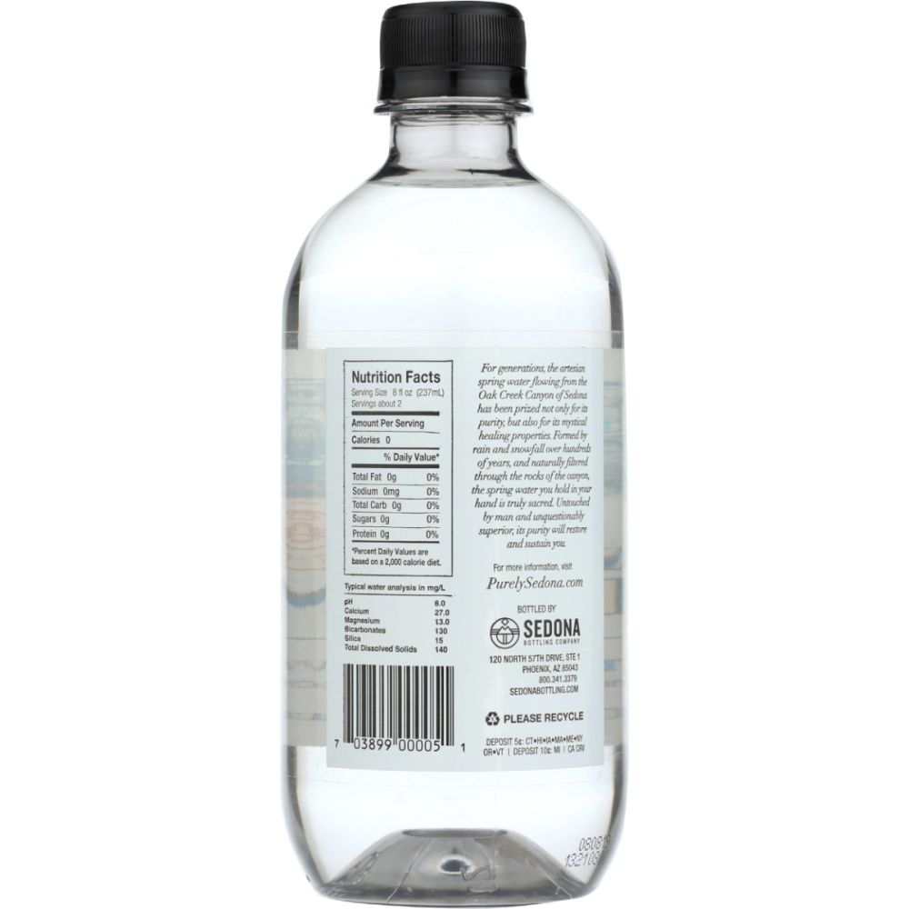 PURELY SEDONA: Artesian Spring Water, 16.9 fo