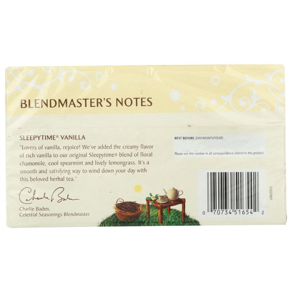 CELESTIAL SEASONINGS: Sleepytime Vanilla Herbal Tea, 20 bg