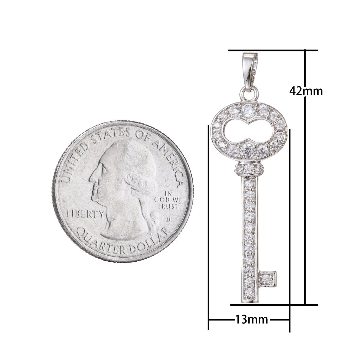 Silver Gold Filled Key Pendants I-458