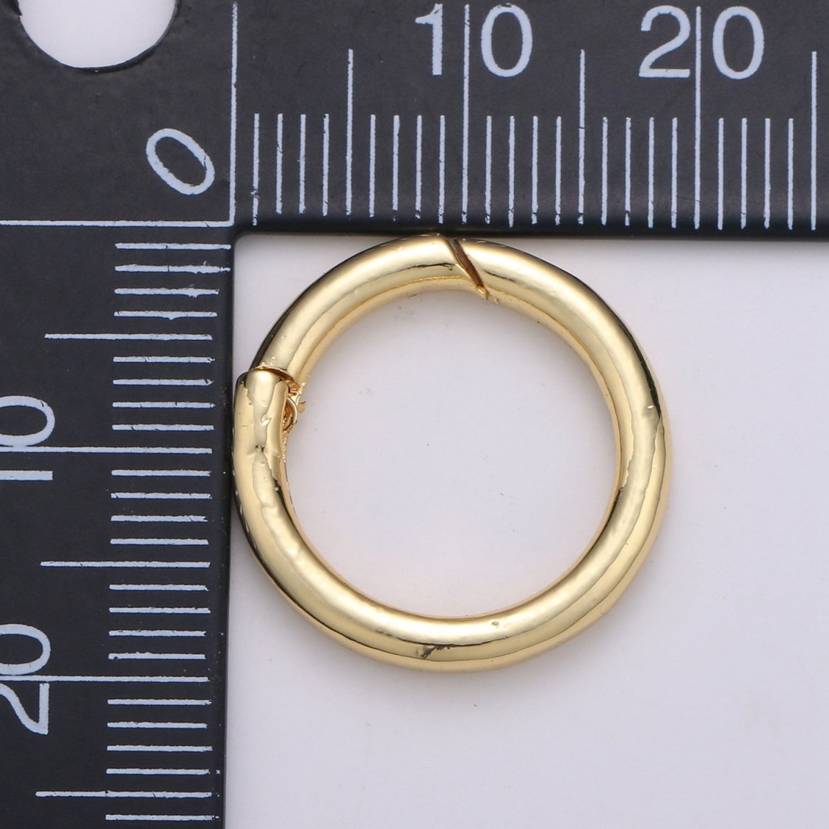 Simple Minimalist Round Push Gate Ring For Connector Charm Holder Connector Wrislet Holder L-059