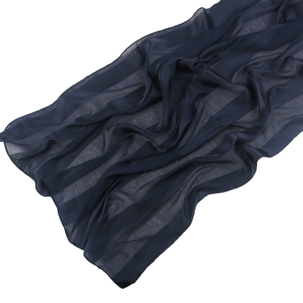 Striped Crinkle Chiffon Hijab with Organic Texture (MH143)