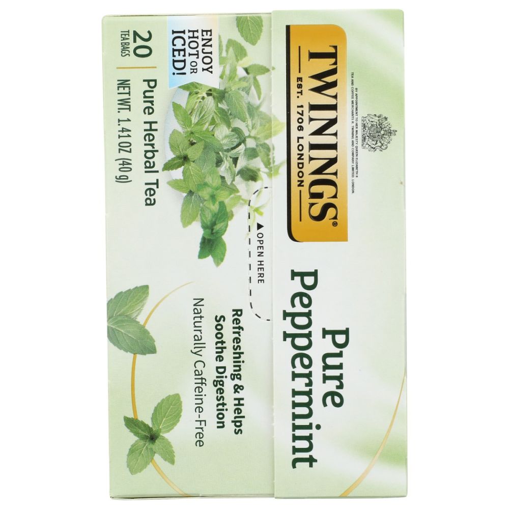 TWINING TEA: Pure Peppermint Herbal Tea, 20 bg