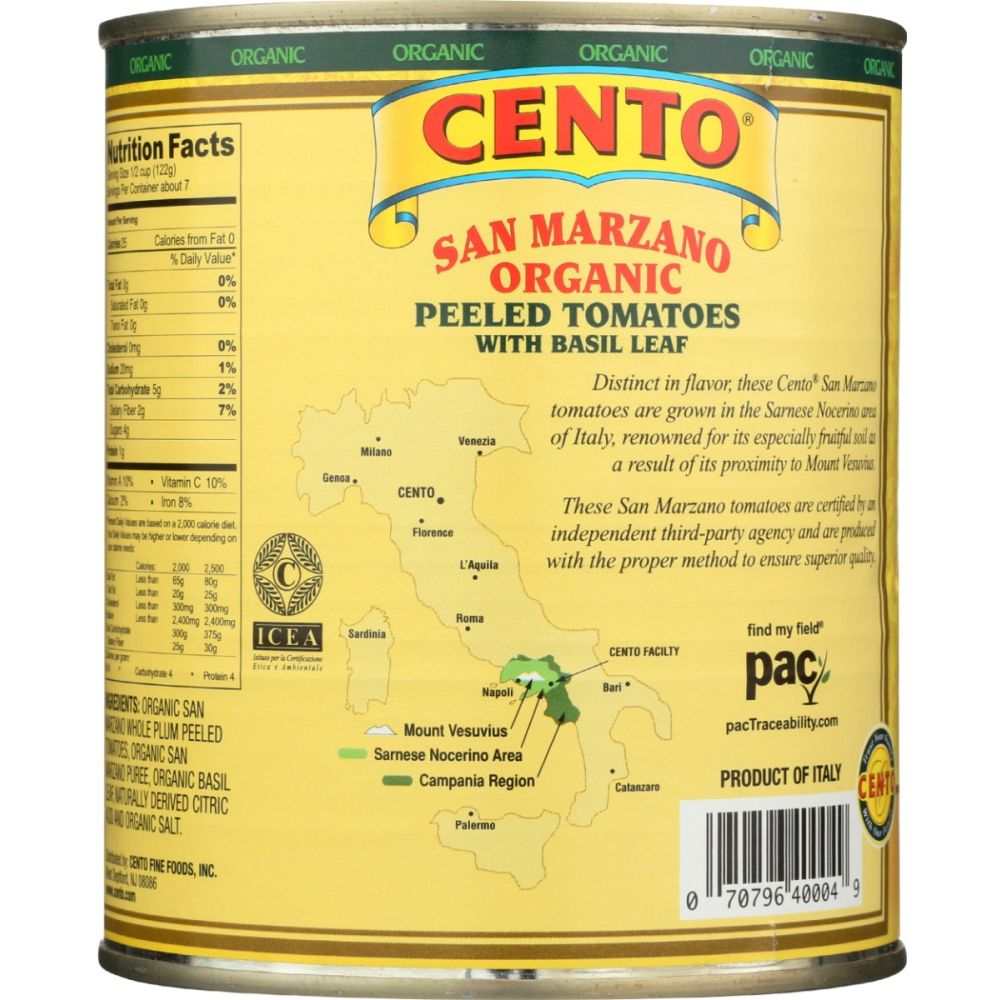 CENTO Organic Certified San Marzano Tomatoes - 28 oz | Homemade Sauces