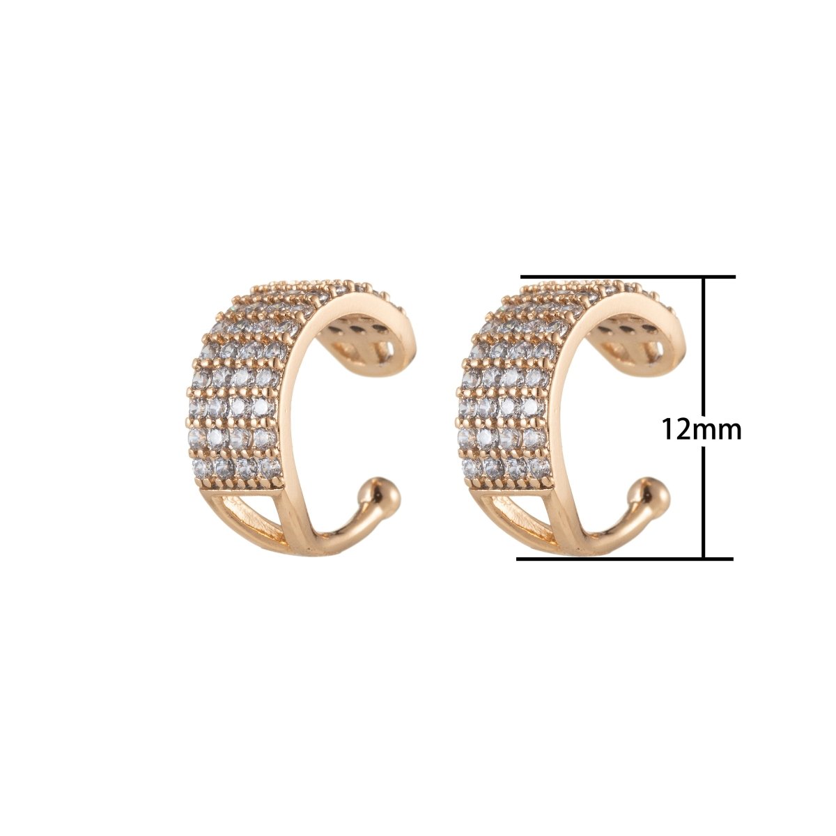 Thick Ear Cuff ear cuff no piercing gold ear cuff ear cuff non pierced fake helix piercing ear cuffs fake piercings, AI-044