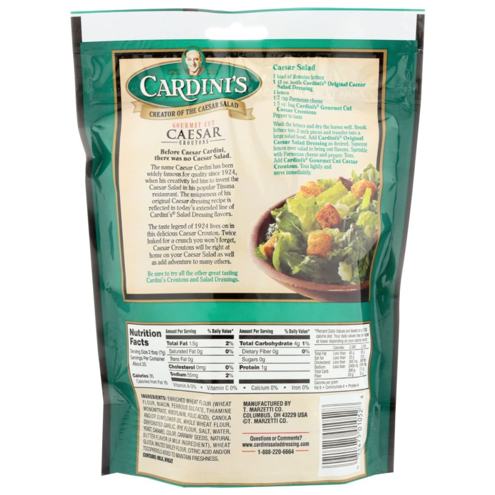 CARDINI'S
: Gourmet Cut Caesar Garlic Croutons, 5 oz
