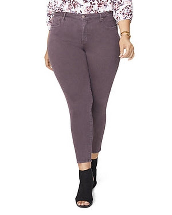 NYDJ Skinny Ankle Women's Plus Size Jeans in Pinedrop, Size 18W