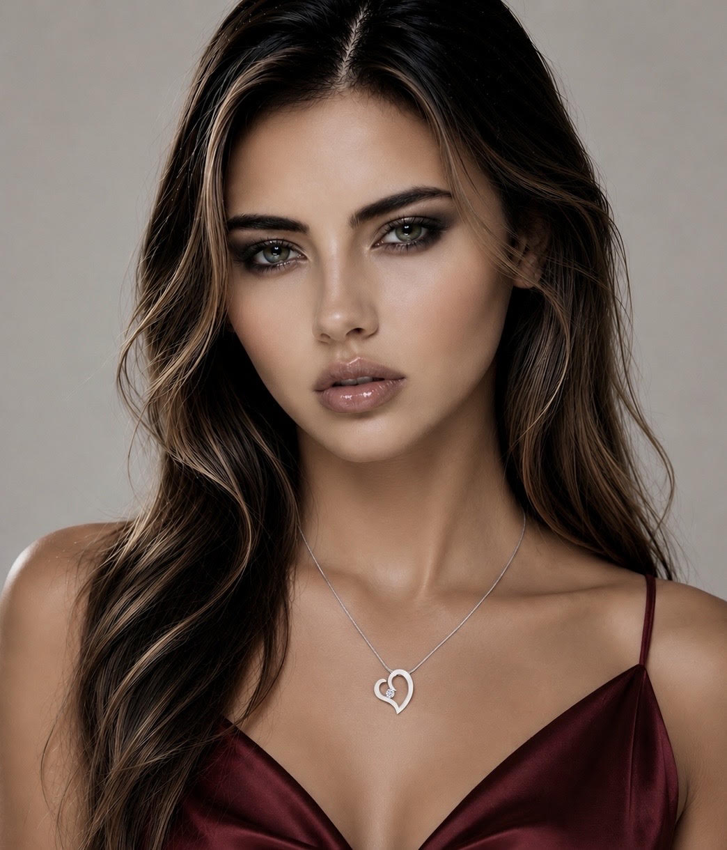 PT091W B.Tiff Steel Heart Pendant