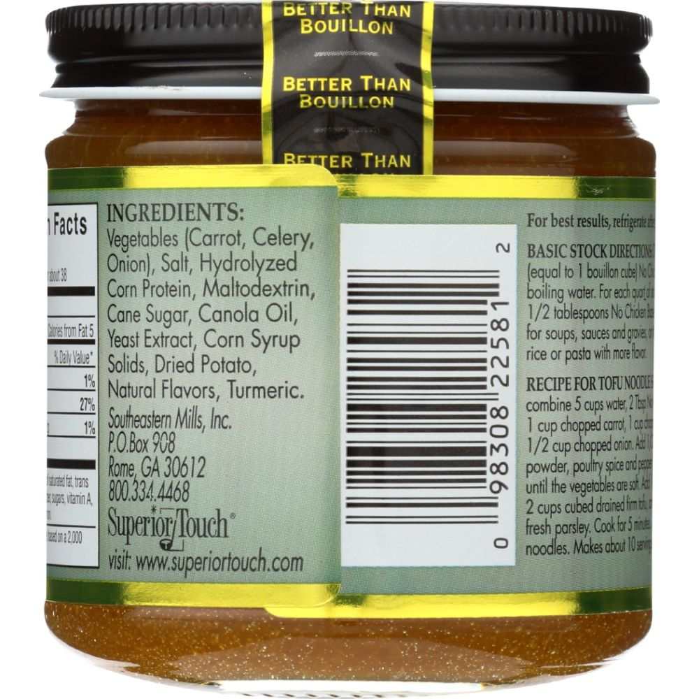 BETTER THAN BOUILLON: Vegetarian No Chicken Base, 8 oz