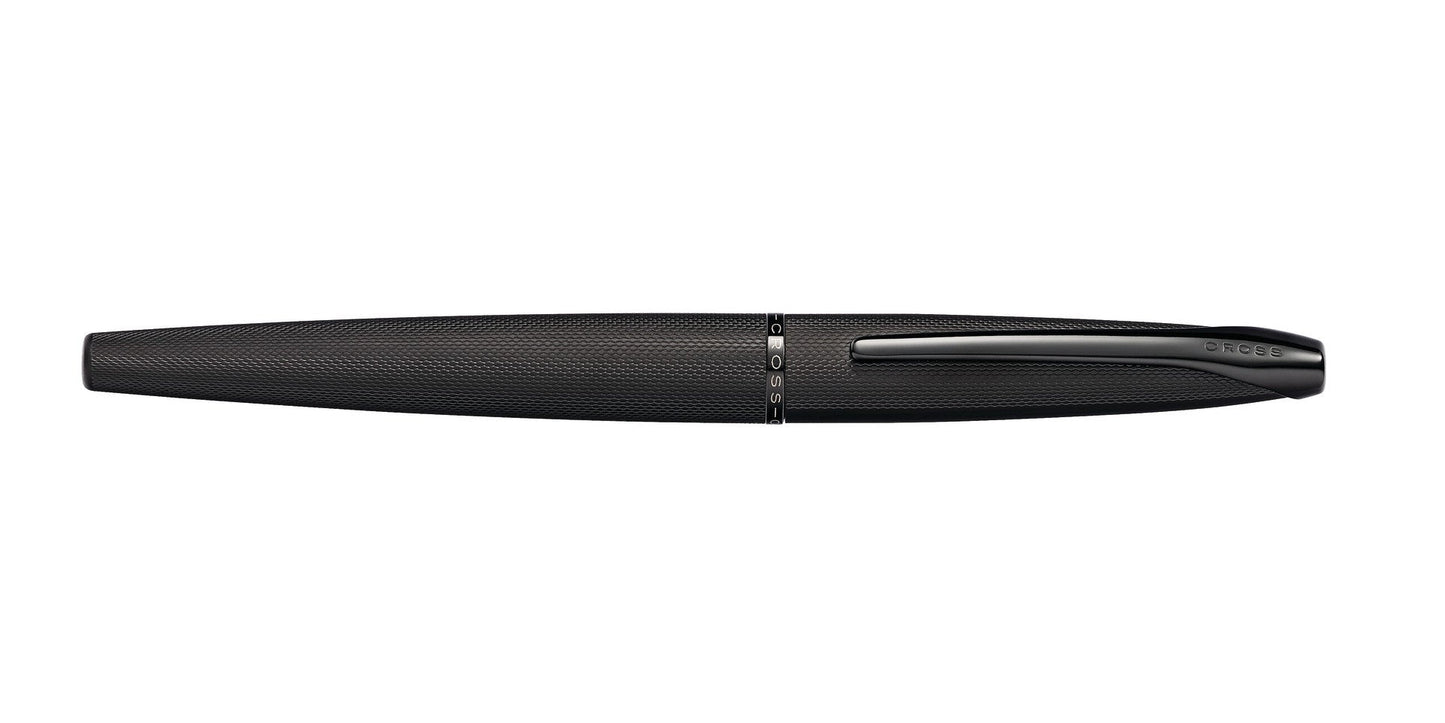 ATX® Brushed Black Stainless Steel Medium Nib Fountain Pen