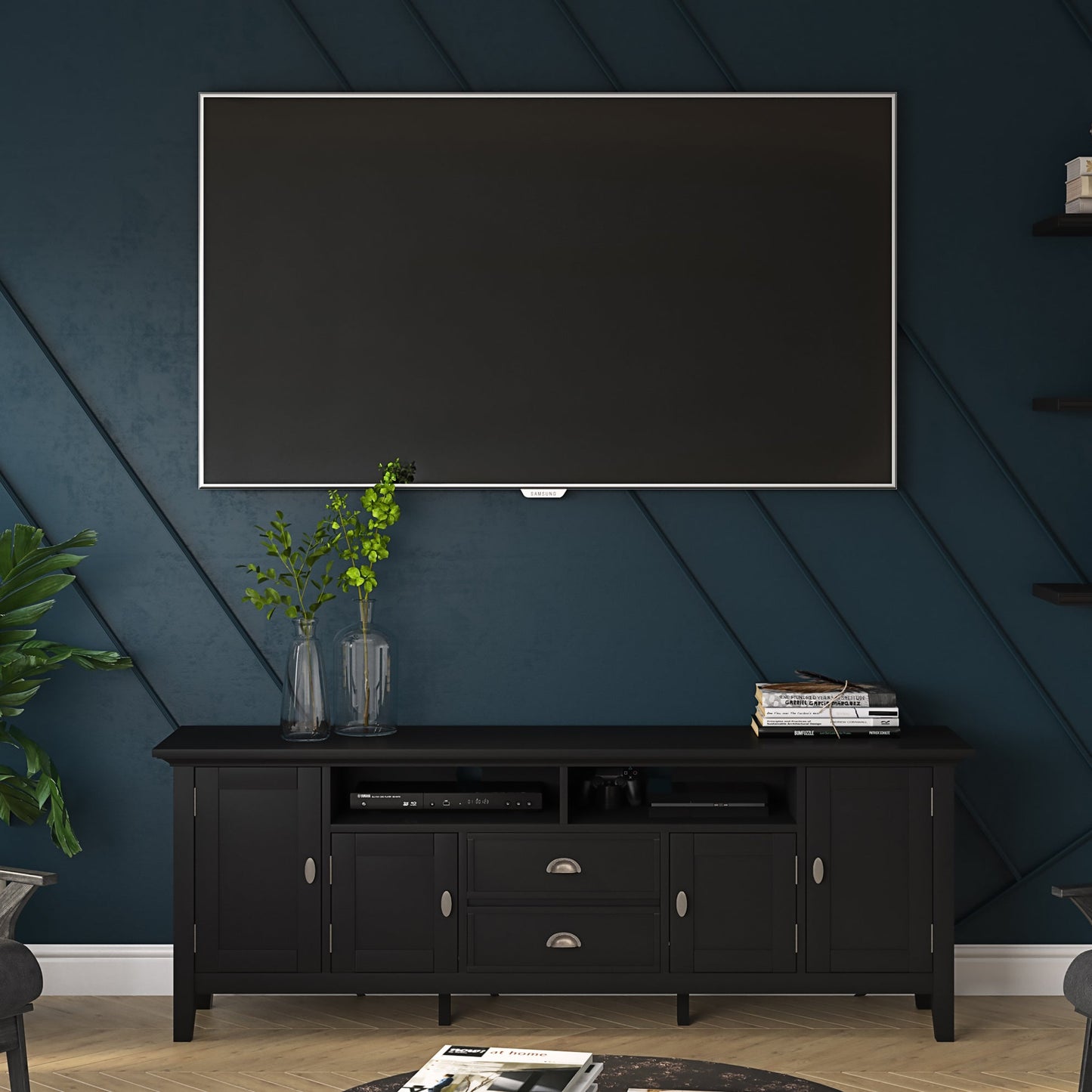 Redmond 72 Inch Wide Solid Wood TV Stand