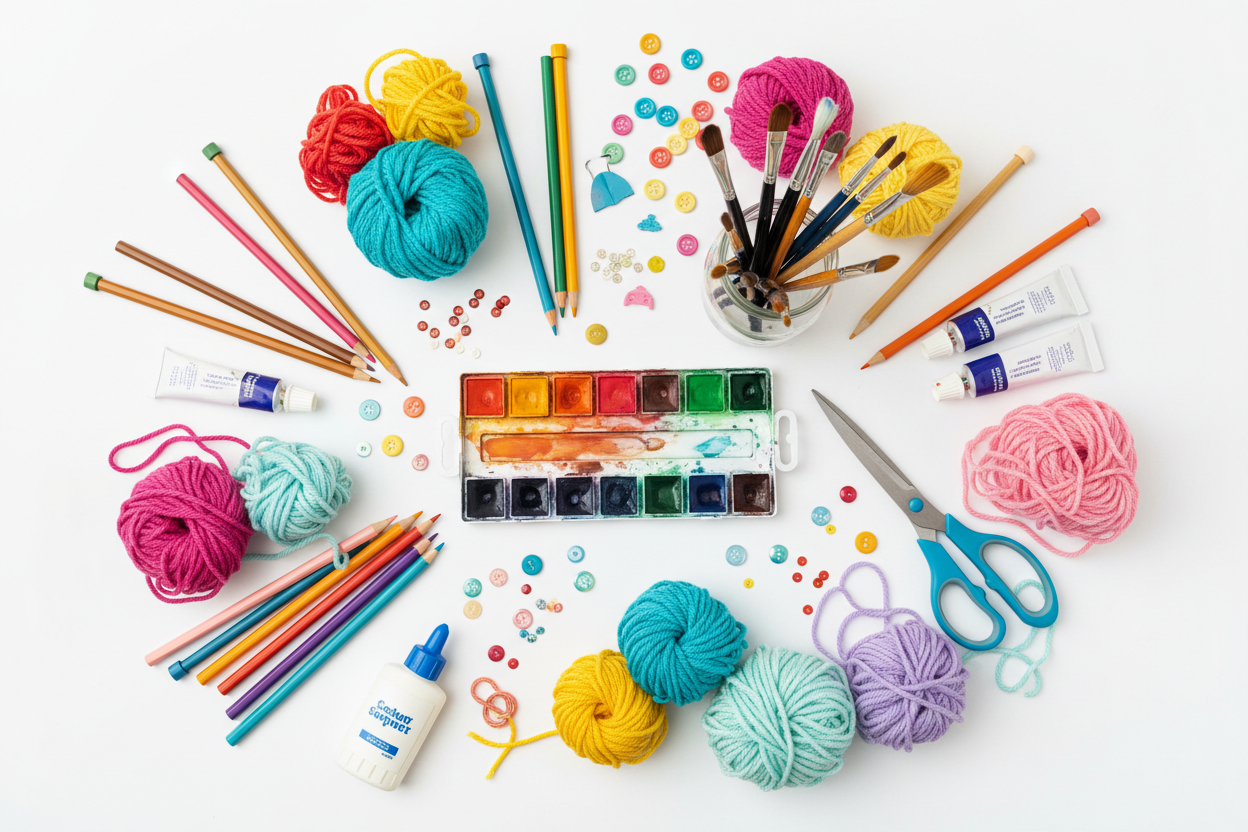 Arts flat lay